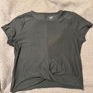 Grey • Twist-Front T-Shirt • Old Navy